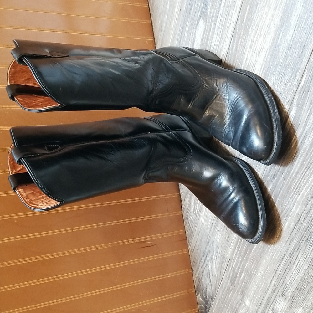 Wolverine Vintage Men's Black Western Cowboy Leather Boot mens size 10